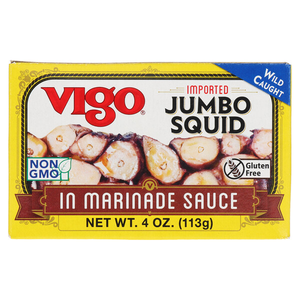 Vigo 4 oz Jumbo Squid in Marinade Sauce