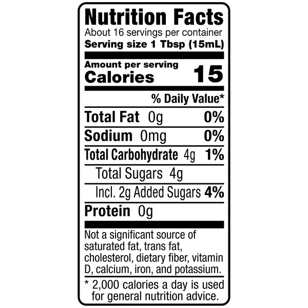 Nutrition facts Alessi 8.5 fl. oz White Balsamic Vinegar California