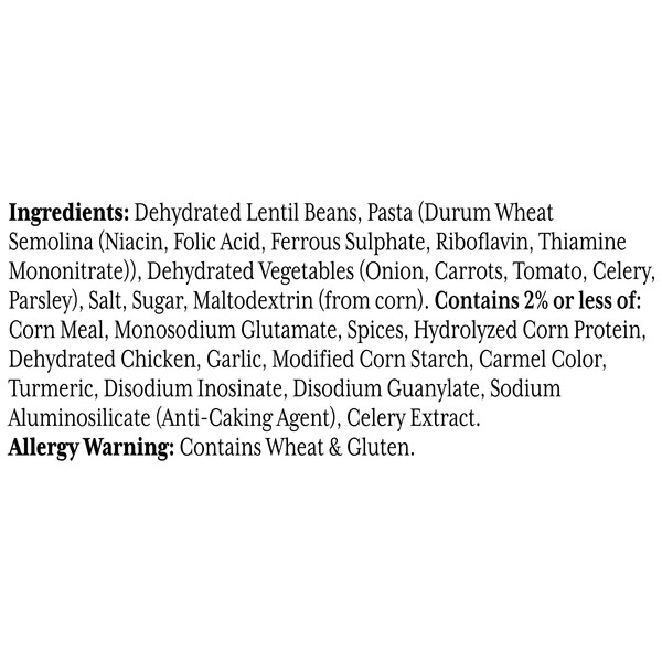 Ingredients Alessi 6 oz Sicilian Lentil Soup
