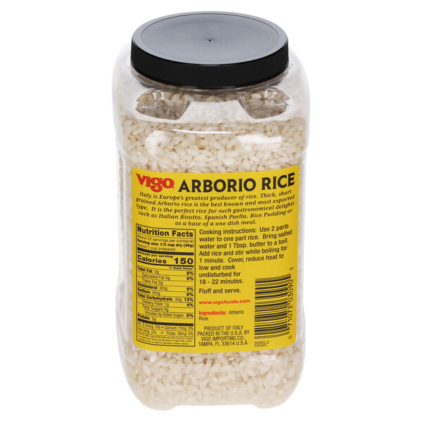 Back and top Vigo 2.2 lbs Arborio Rice