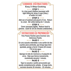 Instructions Vigo 19 oz Paella Valenciana