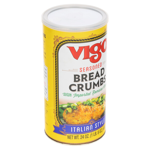 Left three-quarter view Vigo 24 oz Seasoned Italian Style Bread Crumbs