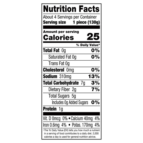 Nutrition facts Vigo 17.6 oz Roasted Red Peppers