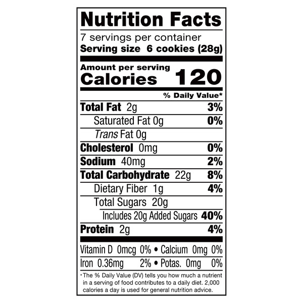 Nutrition facts Alessi 7 oz Amaretti Cookies