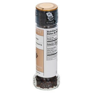 Right and top Trade East 2.2 oz Black Pepper Grinder