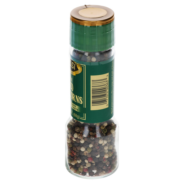 Right and top Alessi 2.39 oz Whole Mixed Peppercorns Grinder