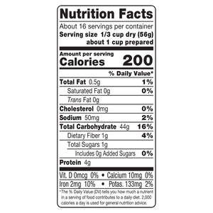 Nutrition facts Vigo 2 lbs Vigo Loso Yellow Rice