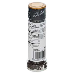 Back and top Trade East 2.2 oz Black Pepper Grinder