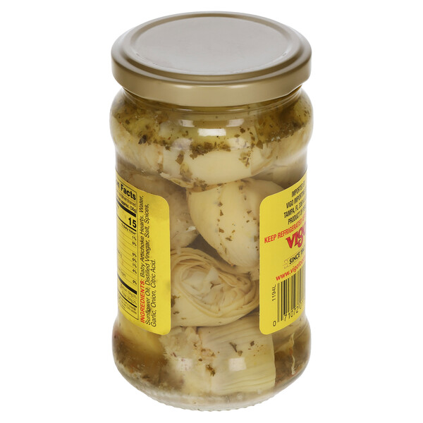 Back and top Vigo 9.9 oz Marinated Baby Artichoke Hearts