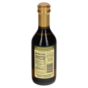 Back and top Alessi 8.5 fl. oz Pear Infused Balsamic Vinegar