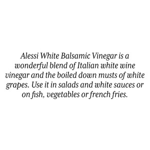 Instructions Alessi 12.75 fl. oz White Balsamic Vinegar