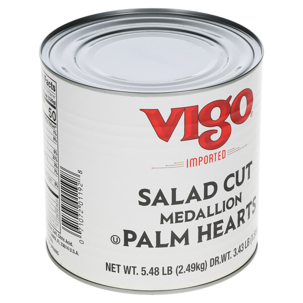 Back and top Vigo 3.43 lbs Hearts of Palm Medallions