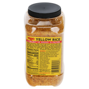 Back and top Vigo 2 lbs Yellow Rice U-Select Jug