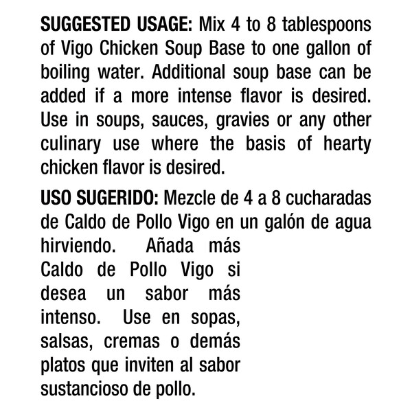 Instructions Vigo 5 lbs Chicken Flavored Soup Base
