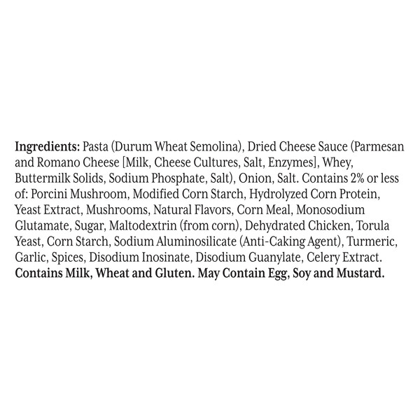 Ingredients Alessi 6.35 oz Porcini Quick 4 Minute Pasta